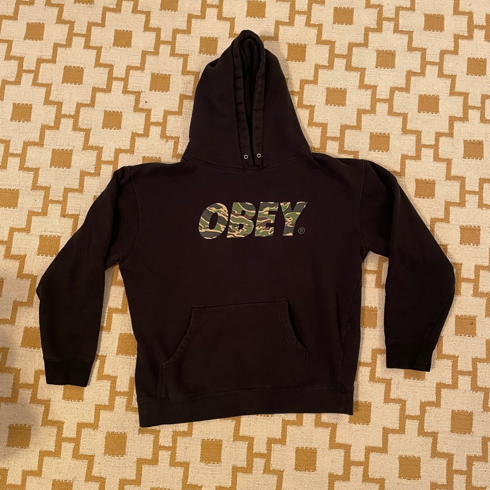 Obey Hoodie Black and Camo